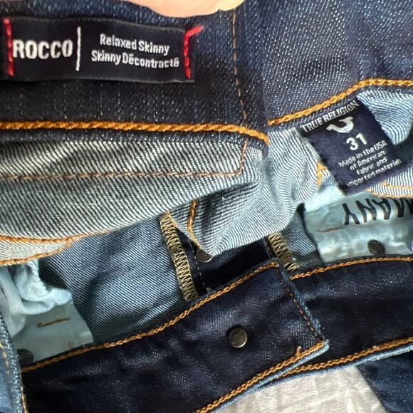 True Religion Rocco Relaxed Skinny Jeans Button Fly womens size 31 - Picture 6 of 9